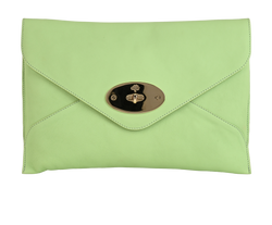 Willow Clutch, Leather, Green, 1876416, B, 2*